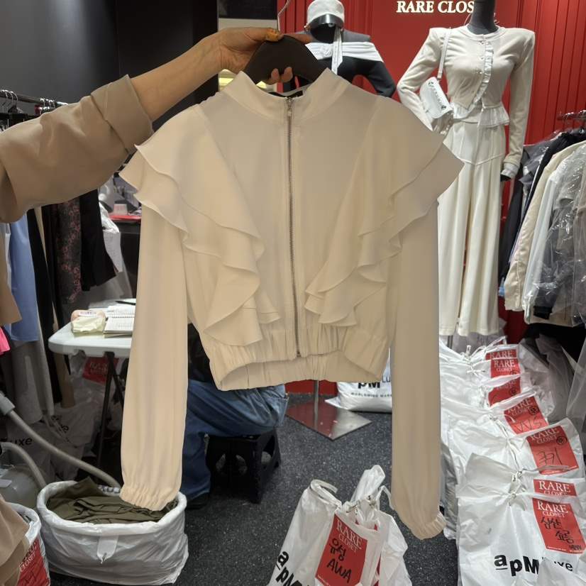 RARE CLOSET韓國直郵㊣女裝新款職業人氣25春夏時尚夾克拉鏈RARE CLOSET夾克