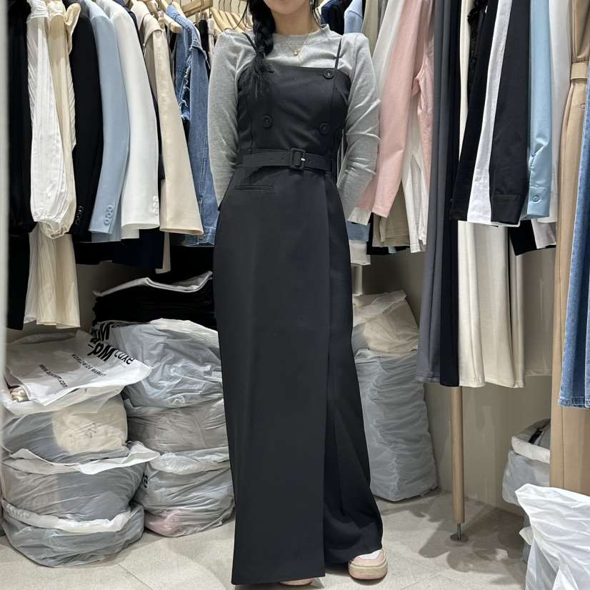 VINTAGE VIBE韓國直郵女士新品人氣推薦真品熱賣連體褲含腰帶VINTAGE VIBE連體褲