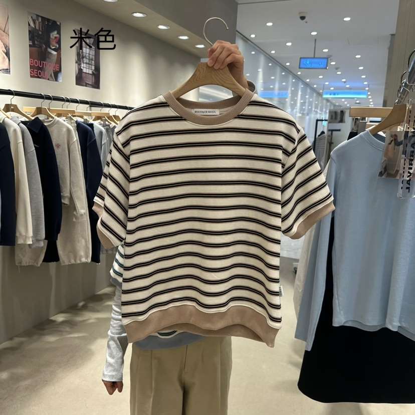 BOUTIQUE SEOUL-P韓國㊣直郵東大門代購女裝新款職業推薦T恤But ton/BOUTIQUE SEOULT恤