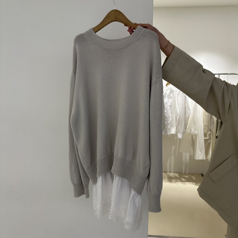 ART IS OVER韓國直郵㊣女裝新品人氣熱賣25春夏休閑針織衫ART IS OVER針織衫
