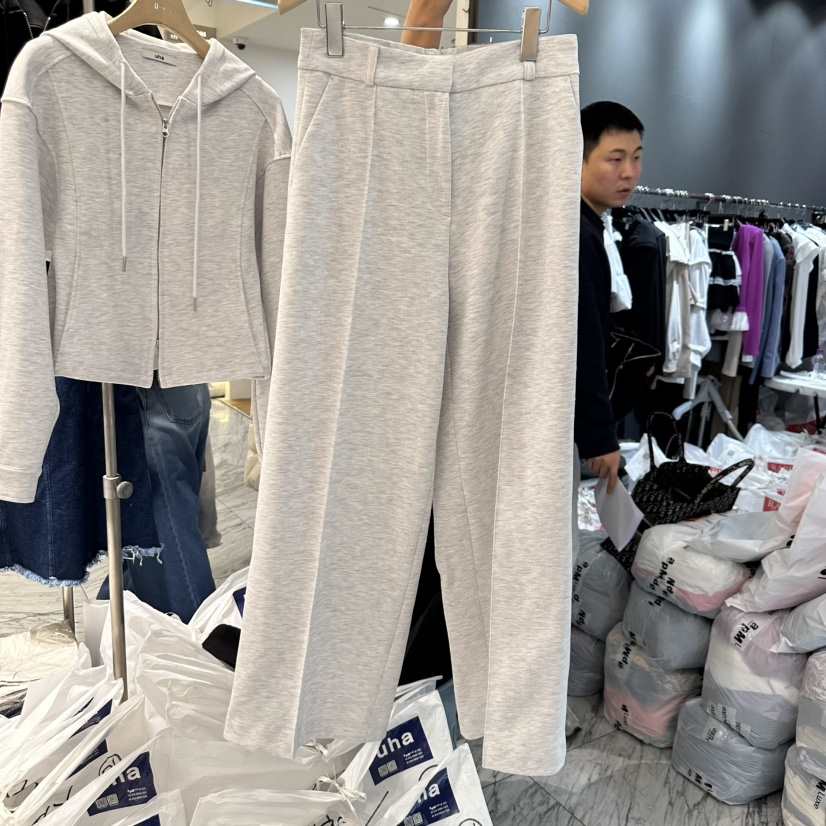 U-HA東大門直郵女裝新品時尚熱賣休閑人氣推薦25春夏休閑褲uha休閑褲