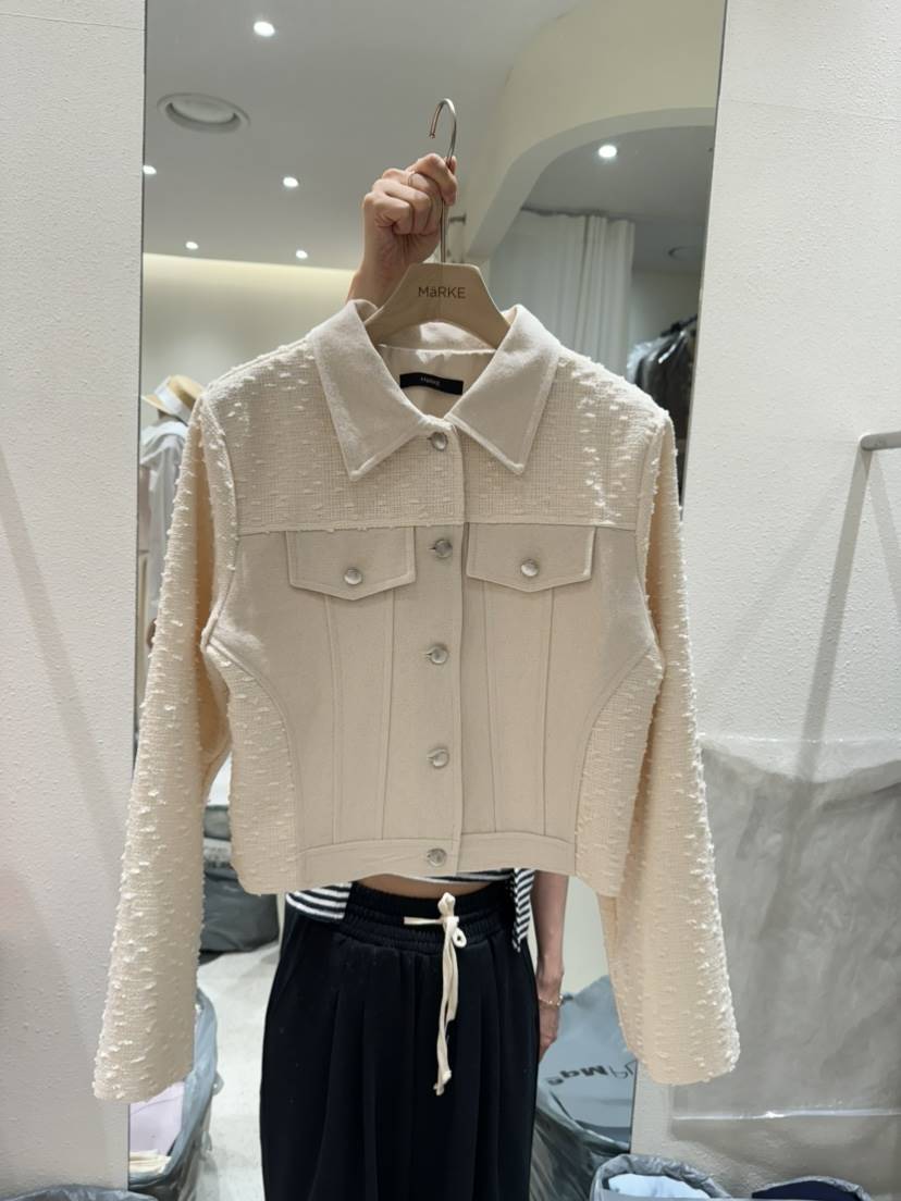 MARKE-P韓國代購女士新款真品25春夏職業熱賣時尚夾克粗花呢MARKE-P夾克