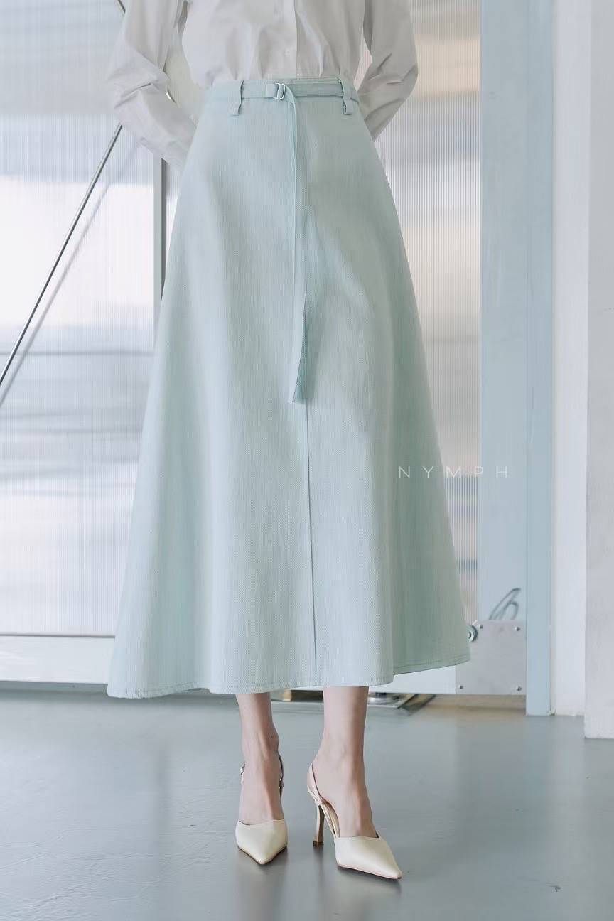 NYMPH東大門實拍女士新品熱賣真品25春夏職業時尚推薦人氣長裙NYMPH長裙
