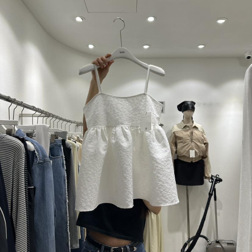 INNI韓國㊣直郵東大門代購女裝新品時尚熱賣25春夏吊帶背心inni吊帶/背心