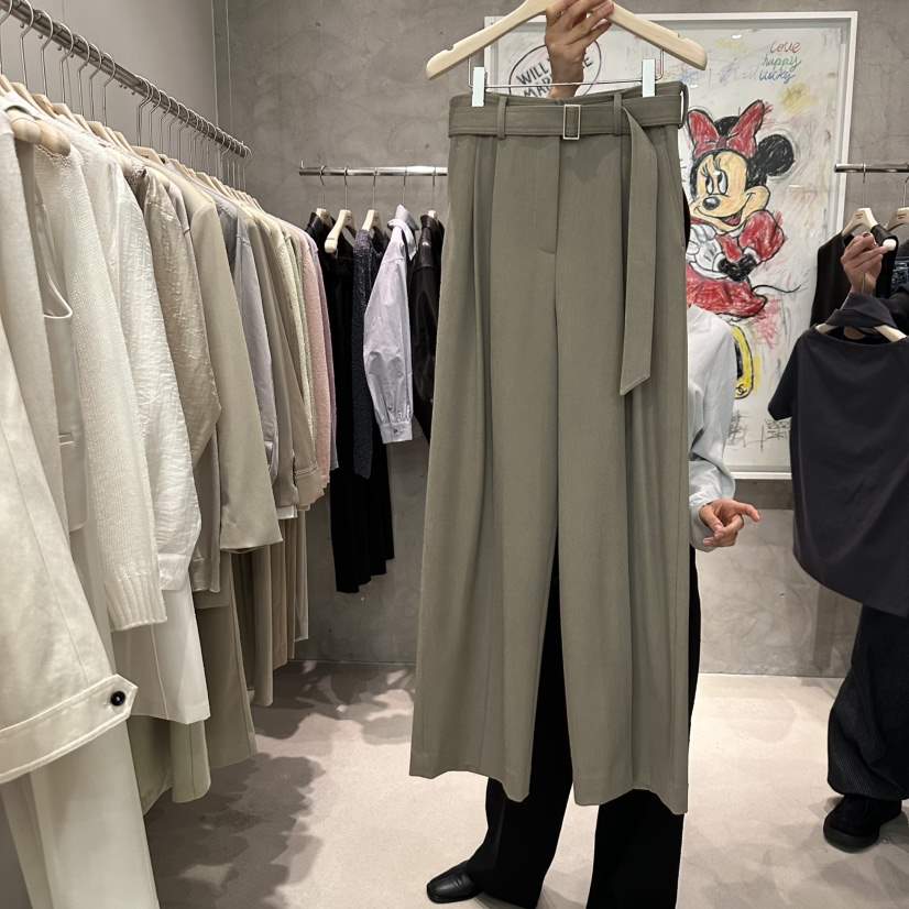 LAMAGIEPIE直郵韓國代購㊣女裝新款推薦人氣熱賣休閑褲含腰帶LAMAGIE GREY休閑褲