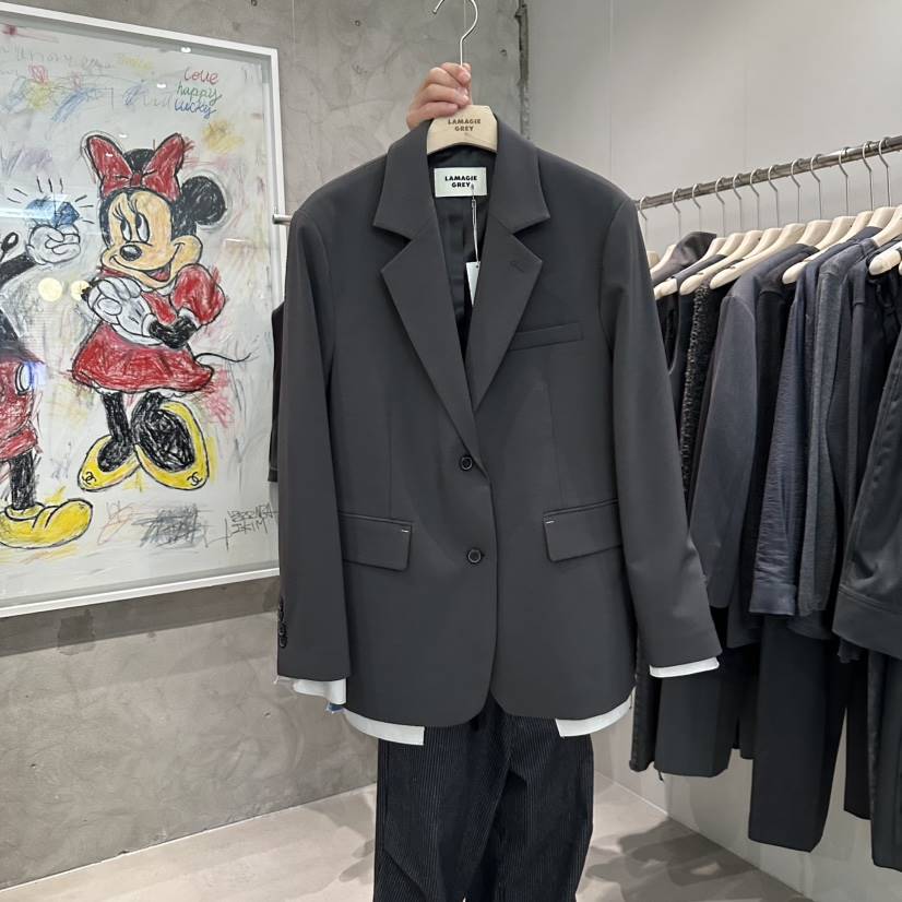 LAMAGIEPIE韓國直郵㊣東大門實拍女裝新品25春夏休閑人氣夾克LAMAGIE GREY夾克