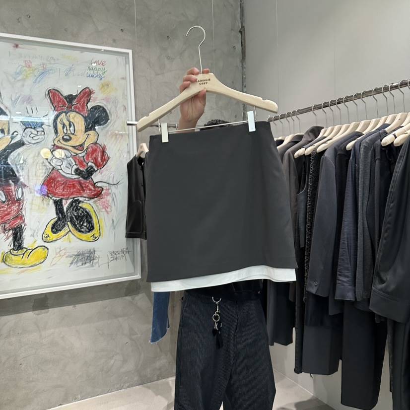 LAMAGIEPIE東大門實拍女士新品真品職業25春夏休閑熱賣短裙LAMAGIE GREY短裙