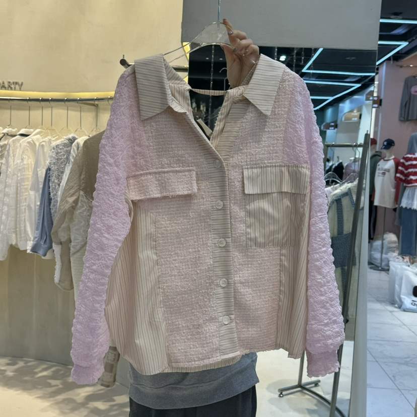ECHOPARTY韓國直郵女士新品真品人氣休閑熱賣時尚襯衫蕾絲衫ECHOPARTY襯衫/蕾絲衫