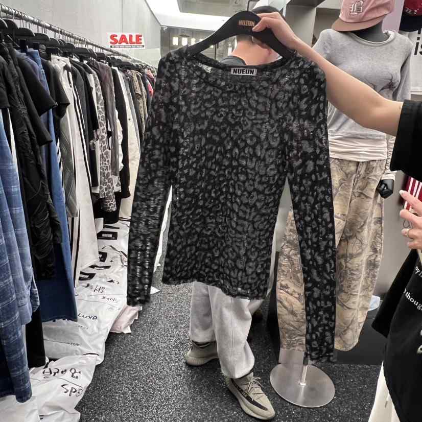 NUEUN東大門代購女裝新品25春夏真品休閑人氣熱賣推薦長袖T恤NUEUN/SEEOT長袖T恤