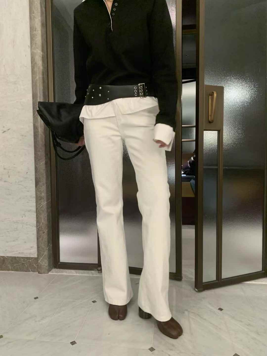 ONDA直郵韓國代購㊣女裝新款25春夏時尚推薦牛仔褲不含腰帶ONDA牛仔褲