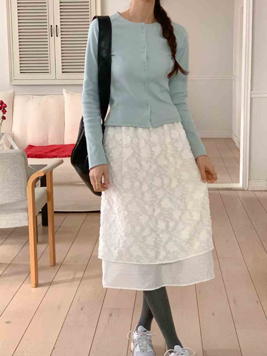 TONEOF/ARRICCHISI韓國㊣直郵東大門代購女裝新款熱賣半身裙中短裙OHEN半身裙/中短裙