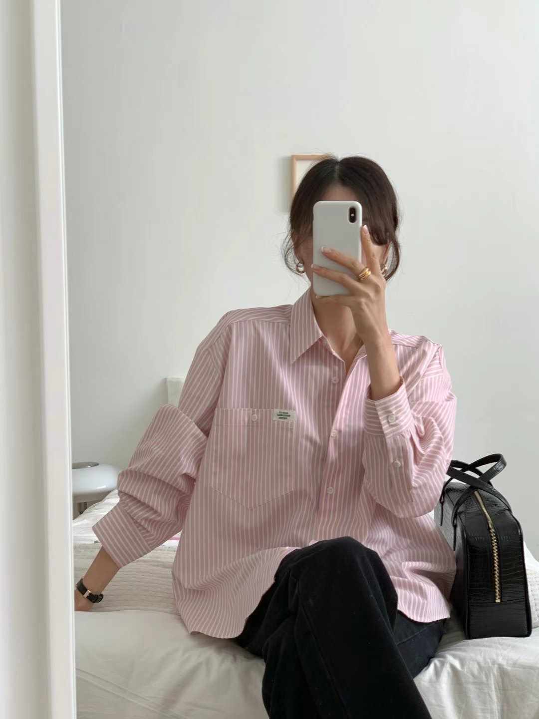 TONEOF/ARRICCHISI韓國㊣直郵東大門代購女裝新品職業襯衫蕾絲衫OHEN襯衫/蕾絲衫