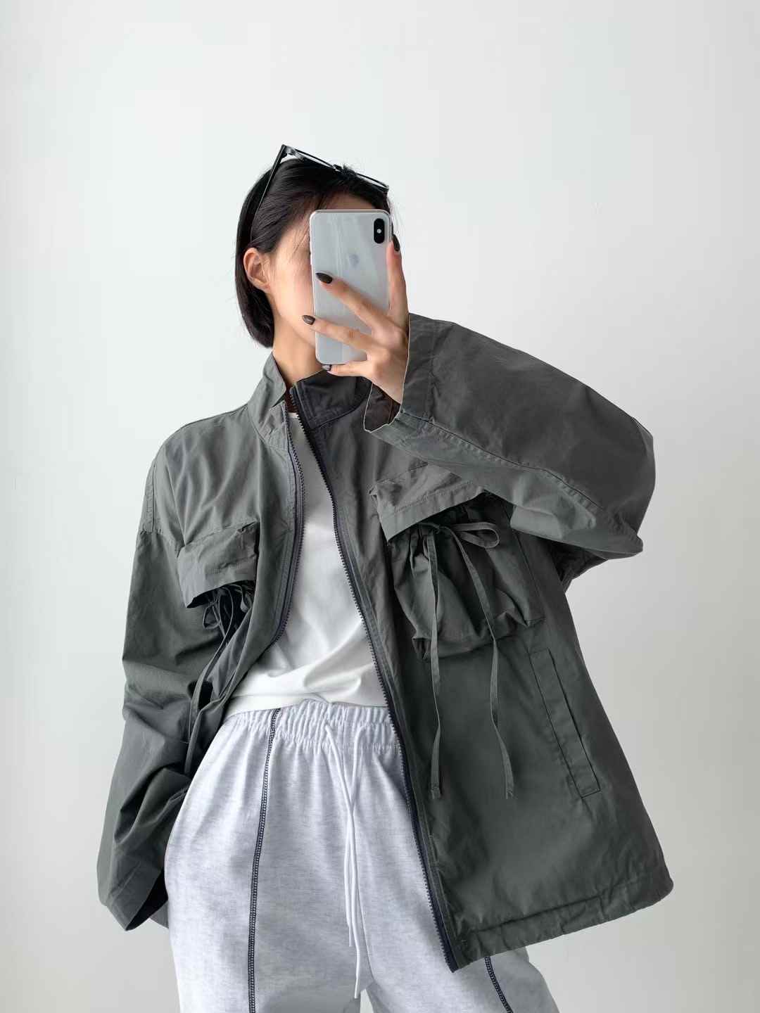 REPAIR直郵韓國代購㊣女裝新品熱賣職業休閑人氣推薦夾克口袋REPAIR夾克