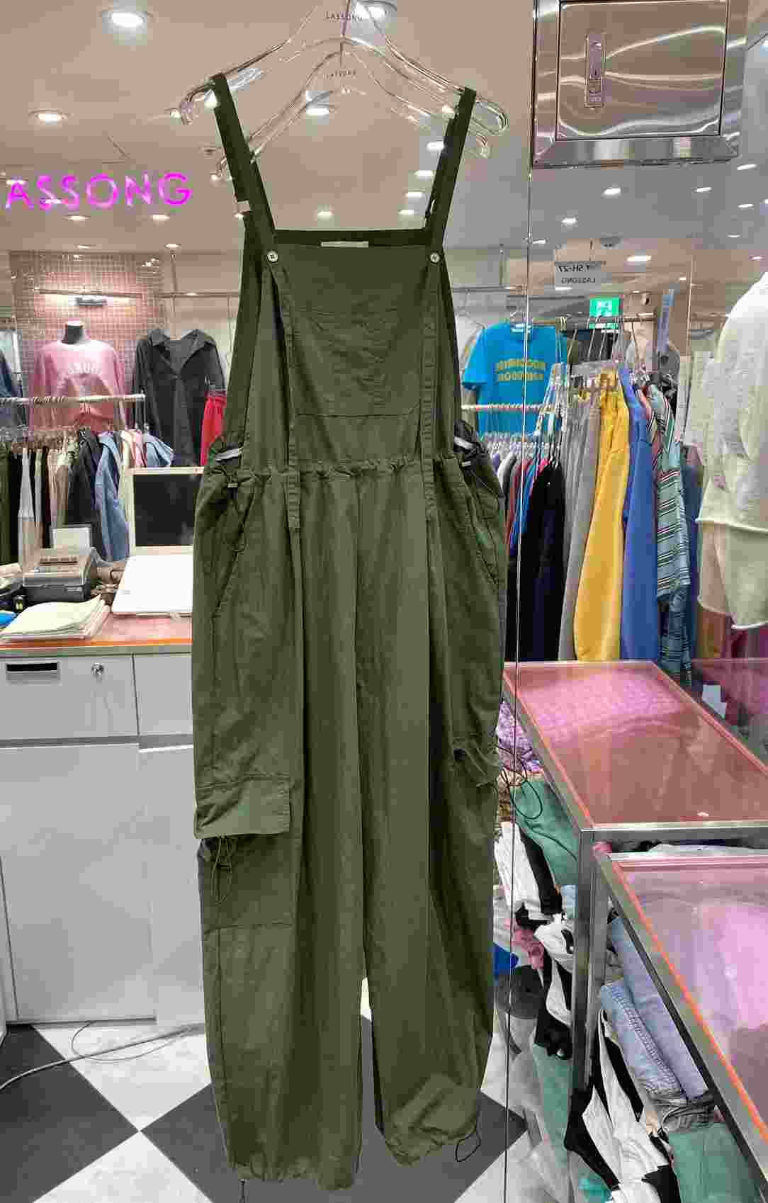 LASSONG韓國直郵㊣女裝新款推薦人氣25春夏熱賣時尚休閑背帶褲LASSONG背帶褲