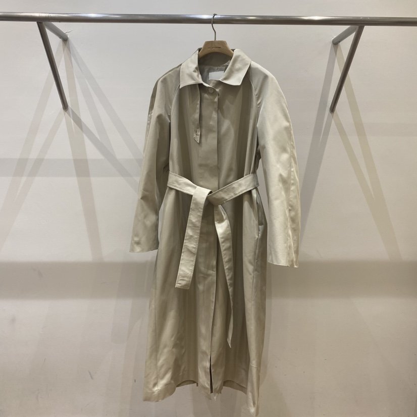 SILVER韓國直郵㊣女裝新品人氣休閑職業時尚長款風衣含腰帶SILVER長款風衣