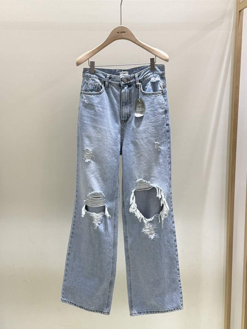 EUM韓國直郵㊣東大門實拍女裝新品休閑25春夏推薦熱賣牛仔褲EUM牛仔褲