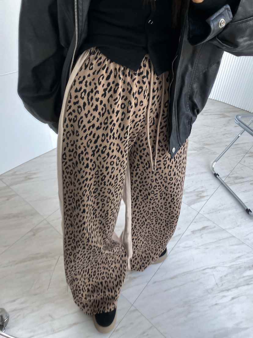 CLOTH韓國直郵㊣東大門實拍女裝新品25春夏職業休閑休閑褲豹紋CLOTH休閑褲