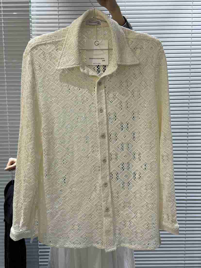CM直郵韓國代購㊣女裝新品25春夏推薦職業時尚休閑襯衫蕾絲衫CM襯衫/蕾絲衫