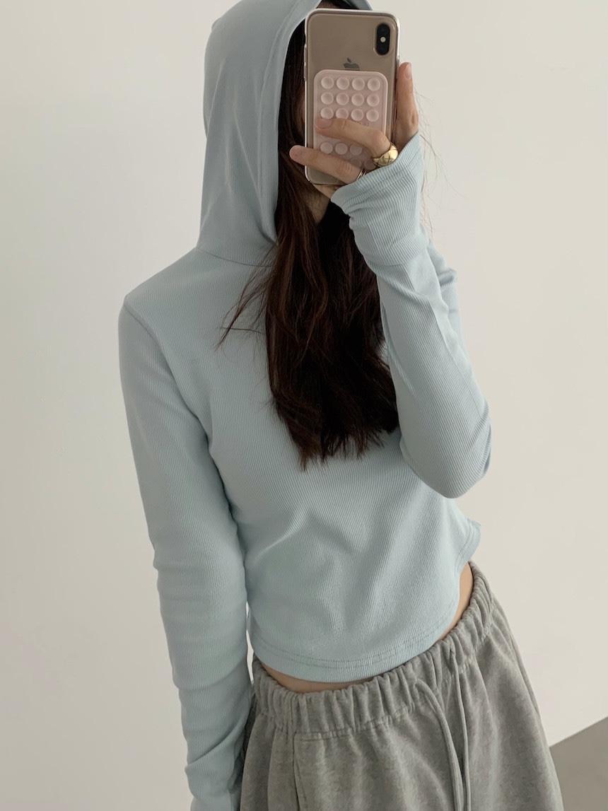 PLANTS ON GRAY東大門直郵女裝新款休閑時尚人氣長袖T恤連帽PLANTS ON GRAY長袖T恤