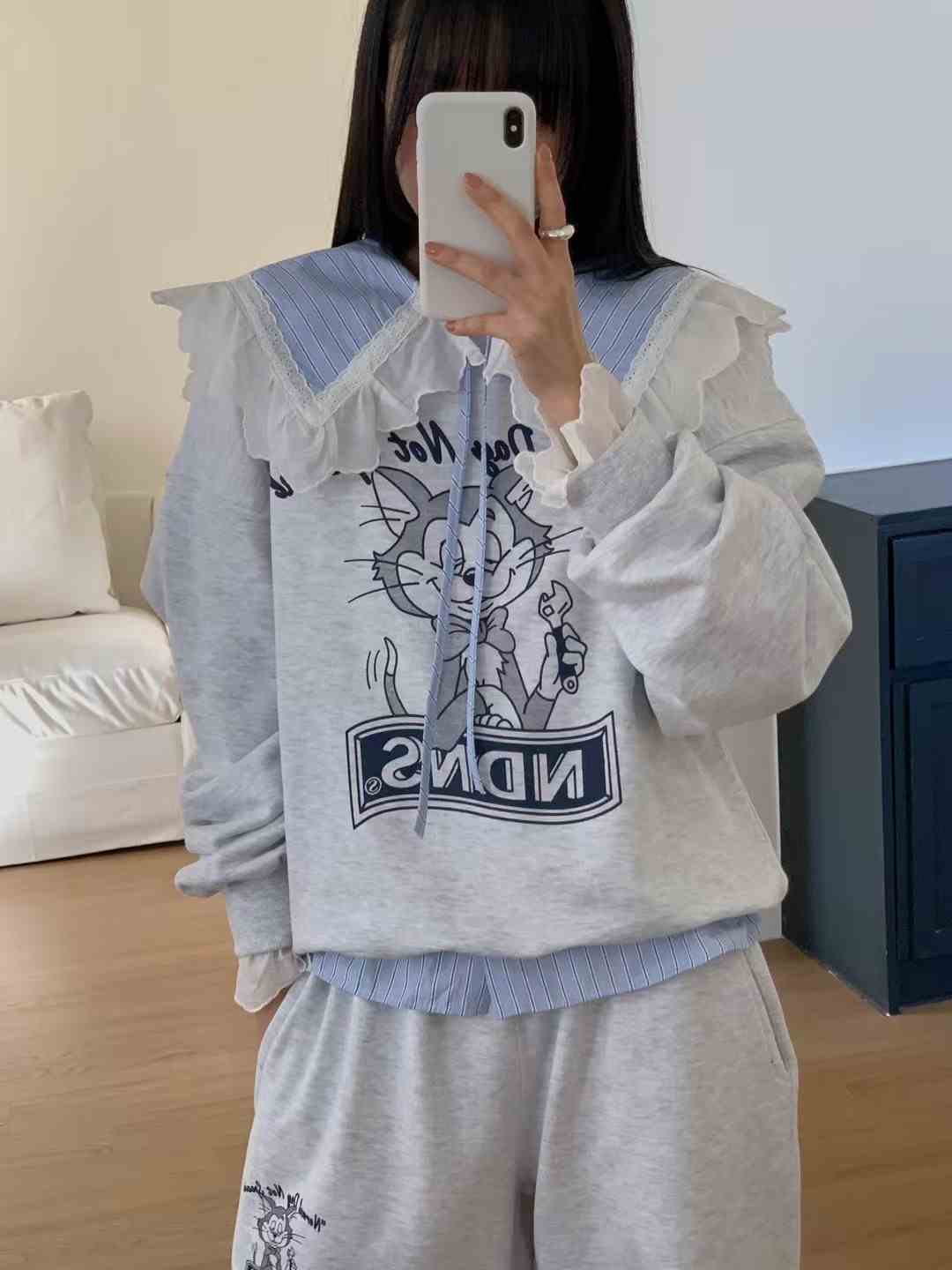 ATTENTION-어텐션-T東大門代購女裝新品時尚真品衛衣披肩NUMBERING/ATTENTION衛衣