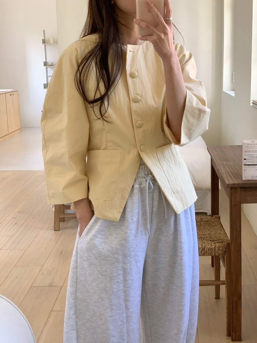 PLANTS ON GRAY韓國代購女士新款人氣熱賣休閑25春夏夾克PLANTS ON GRAY夾克