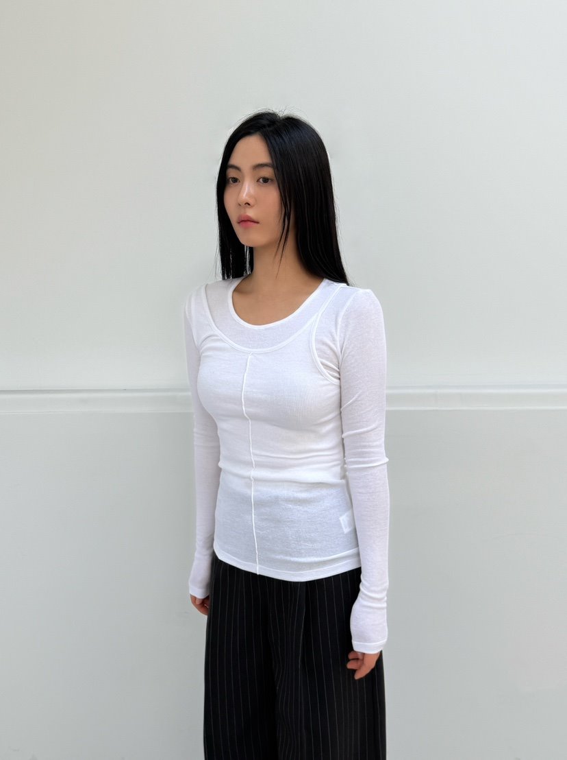 LE-PPL韓國直郵女裝新品25春夏休閑時尚真品推薦職業長袖T恤LE-PPL長袖T恤