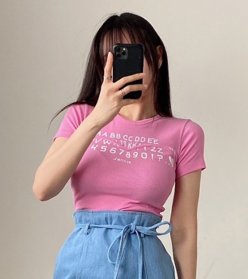 JENNIE東大門代購女士新款時尚真品推薦休閑人氣25春夏職業T恤JENNIE/VENEFITT恤