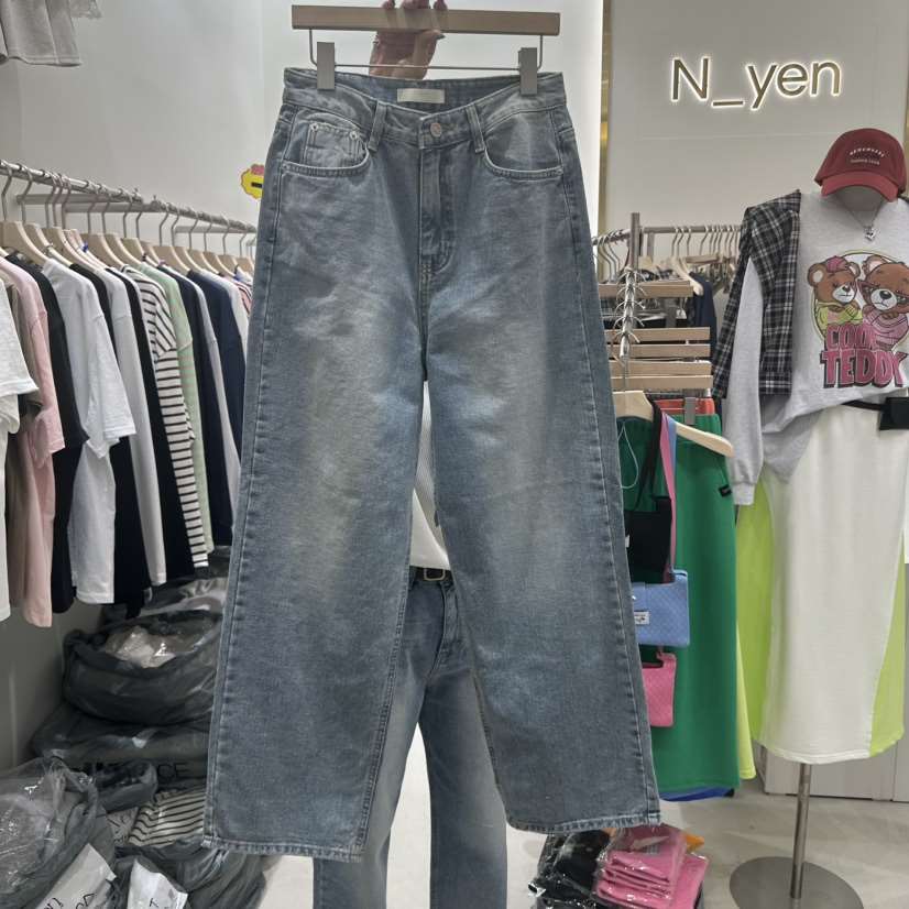 N YEN東大門代購女士新款25春夏時尚人氣真品職業休閑牛仔褲N YEN牛仔褲