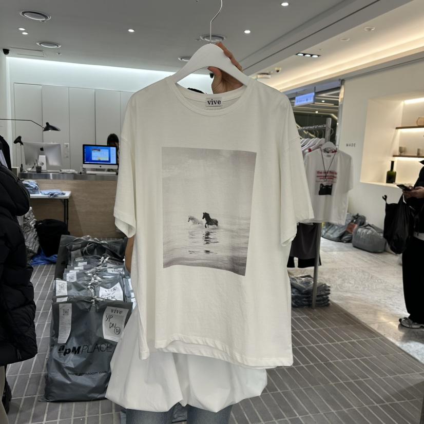VIVE直郵韓國代購㊣女裝新品推薦熱賣職業25春夏人氣休閑T恤VIVET恤