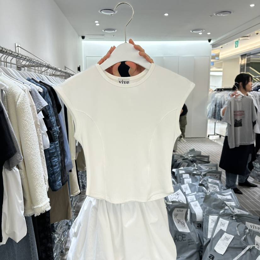 VIVE韓國㊣直郵東大門代購女裝新品職業25春夏人氣休閑熱賣T恤VIVET恤