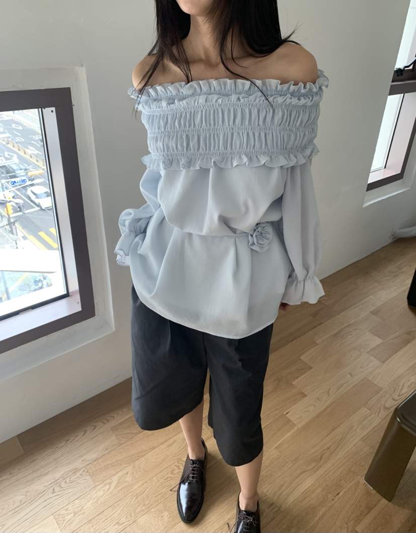 MURMUR韓國㊣直郵東大門代購女裝新款人氣時尚休閑襯衫蕾絲衫MURMUR襯衫/蕾絲衫