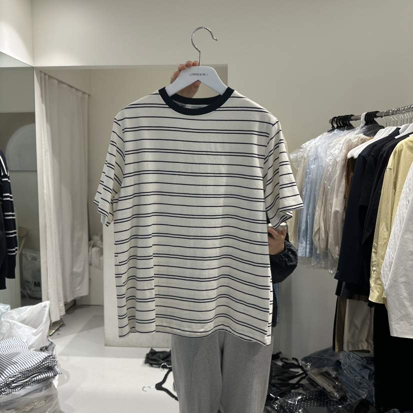 LORING RE I韓國直郵㊣東大門實拍女裝新品25春夏熱賣T恤LORING RE-I/BARET恤