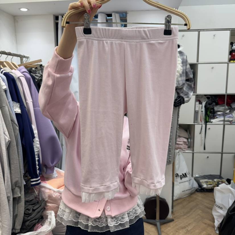 DE LINE韓國直郵㊣女裝新品25春夏休閑打底褲鯊魚褲緊身褲DE LINE打底褲/鯊魚褲