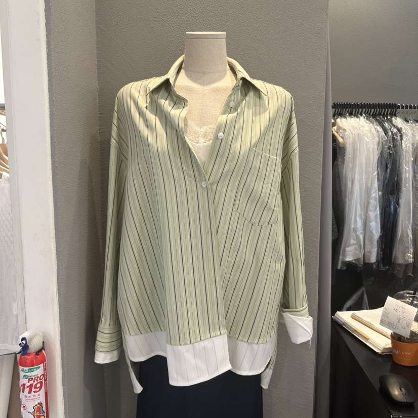 FLAMME TOIT東大門代購女裝新品25春夏職業休閑襯衫蕾絲衫FLAMME TOIT襯衫/蕾絲衫