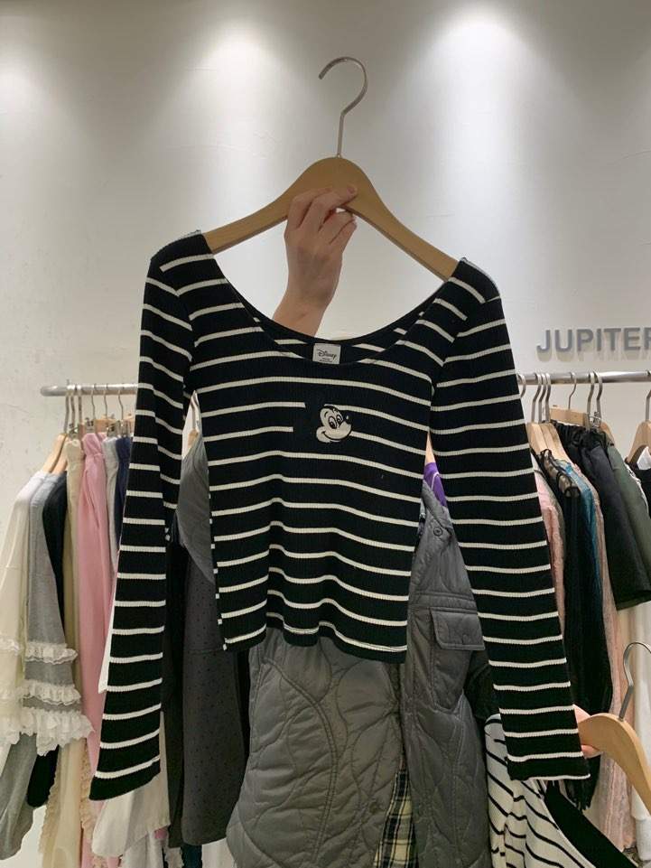 JUPITER東大門實拍女士新品休閑人氣真品25春夏長袖T恤不含內搭JUPITER長袖T恤
