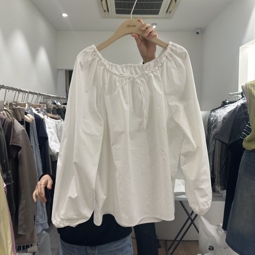 DOUZE東大門直郵女裝新品真品25春夏熱賣時尚職業休閑長袖T恤DOUZE長袖T恤