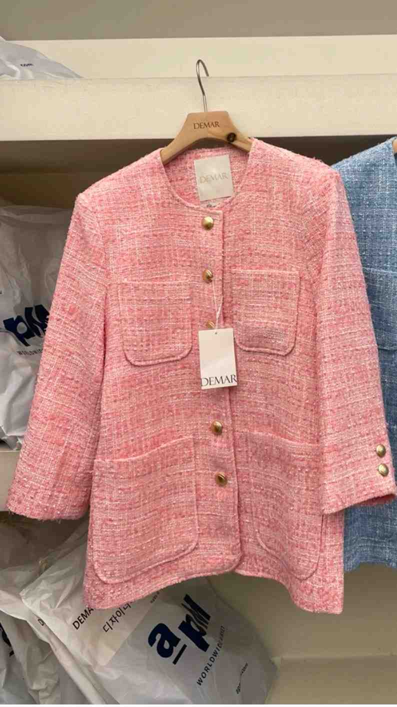 DEMAR韓國直郵女裝新品時尚人氣真品熱賣休閑職業夾克粗花呢DEMAR夾克