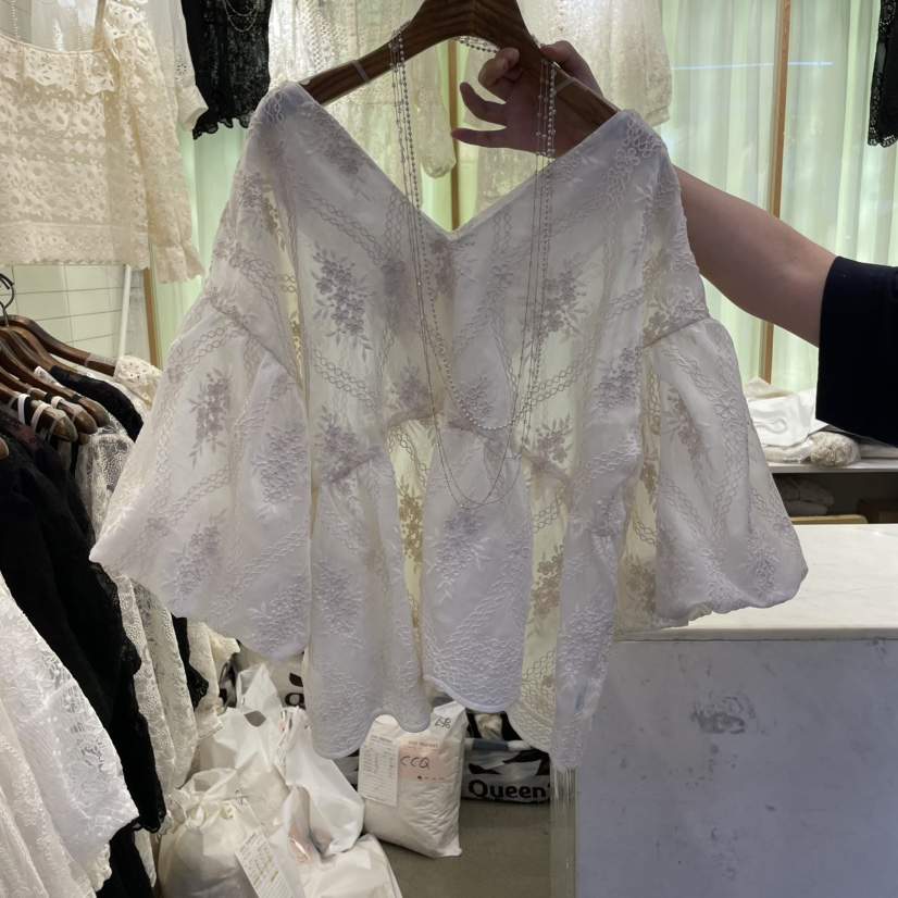 VIVI MARKET直郵韓國代購㊣女裝新品熱賣推薦25春夏襯衫蕾絲衫VIVI MARKET襯衫/蕾絲衫