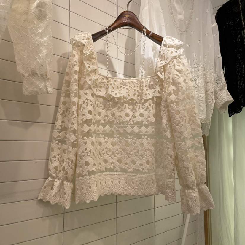 VIVI MARKET韓國直郵㊣東大門實拍女裝新品職業襯衫蕾絲衫VIVI MARKET襯衫/蕾絲衫