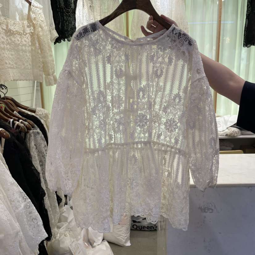 VIVI MARKET韓國直郵㊣東大門實拍女裝新品職業襯衫蕾絲衫VIVI MARKET襯衫/蕾絲衫