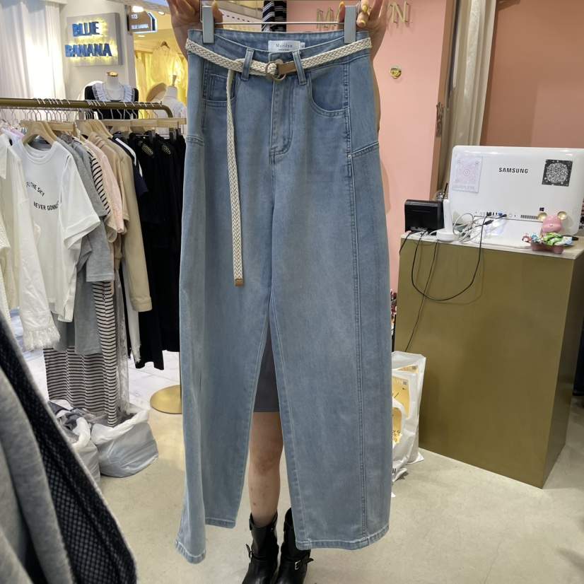 MARILYN直郵韓國代購㊣女裝新品25春夏人氣熱賣休閑推薦牛仔褲MARILYN牛仔褲