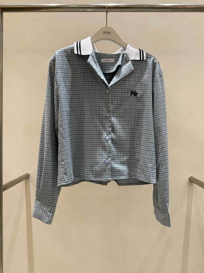FEFFER直郵韓國代購㊣女裝新品熱賣人氣25春夏推薦襯衫蕾絲衫FEFFER襯衫/蕾絲衫