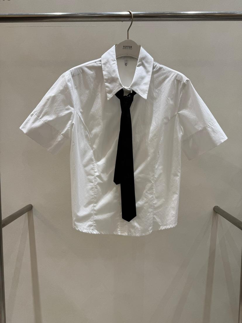 FEFFER韓國㊣直郵東大門代購女裝新品25春夏襯衫蕾絲衫含領帶FEFFER襯衫/蕾絲衫