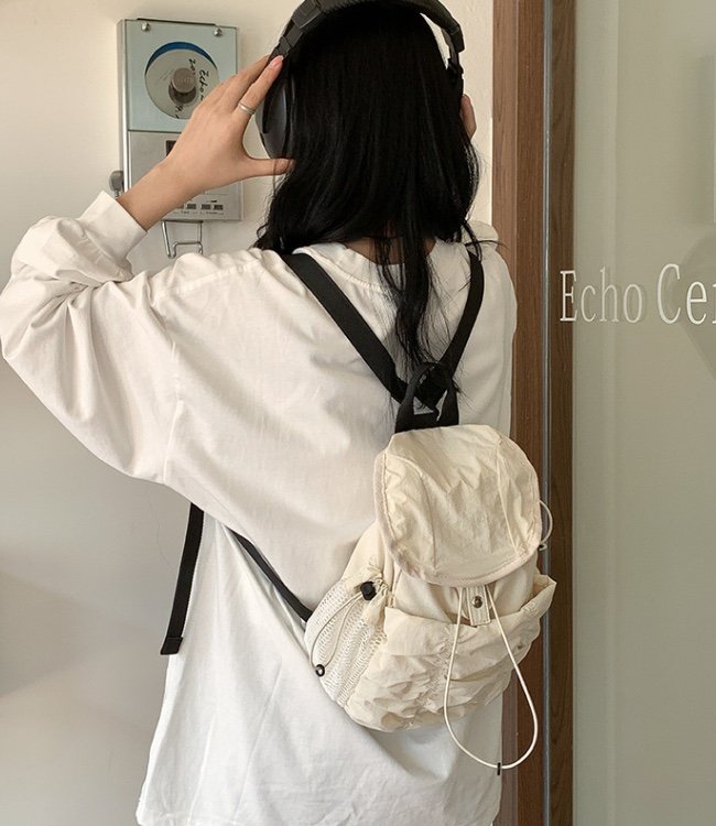POSH BLUE韓國直郵㊣東大門實拍女裝新品熱賣雙肩背包口袋POSH BLUE雙肩背包