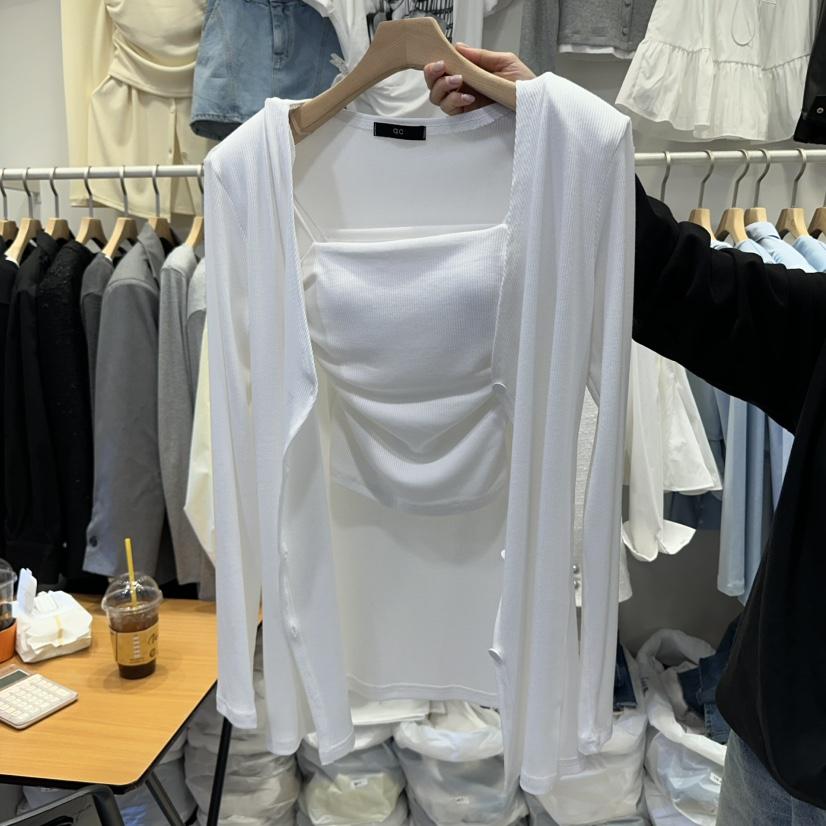 Q C直郵韓國代購㊣女裝新品25春夏人氣套裝兩件套套裝開衫Republlc of qc套裝