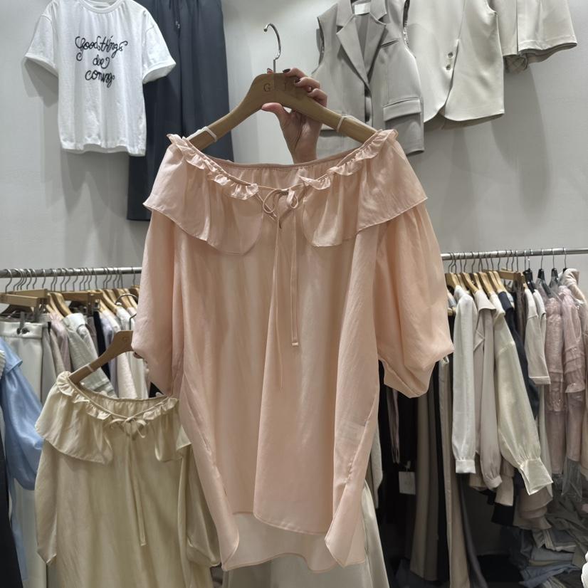 G.I-L韓國㊣直郵東大門代購女裝新品職業25春夏襯衫蕾絲衫G.I-L襯衫/蕾絲衫