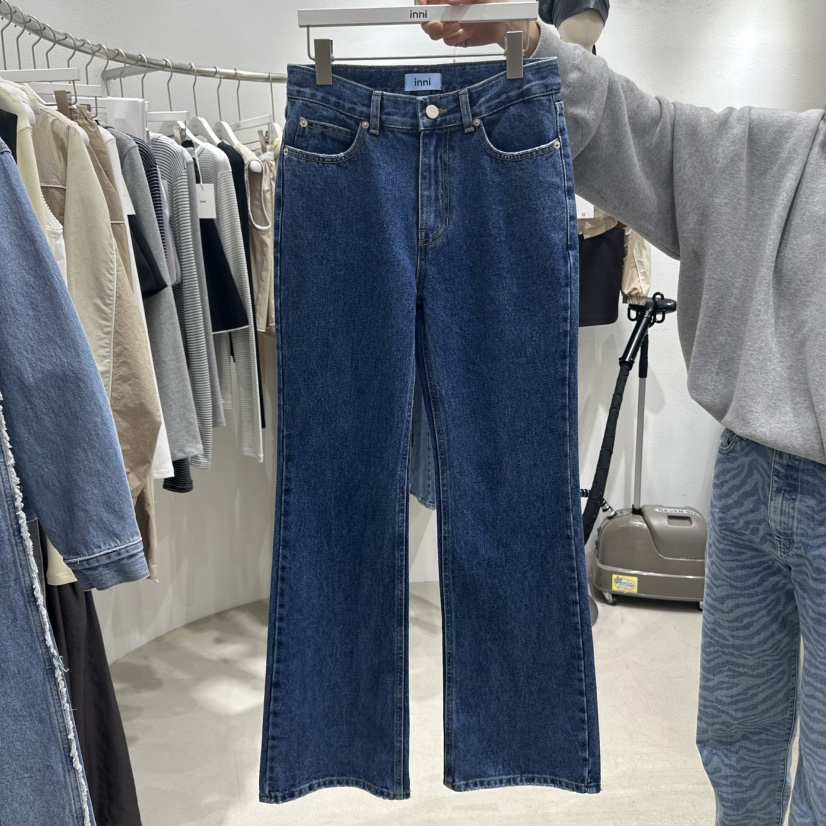 INNI韓國直郵㊣東大門實拍女裝新款時尚熱賣25春夏牛仔褲修身inni牛仔褲