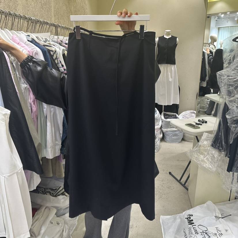 REFLAT韓國直郵㊣東大門實拍女裝新品休閑推薦時尚長裙含腰繩REFLAT長裙