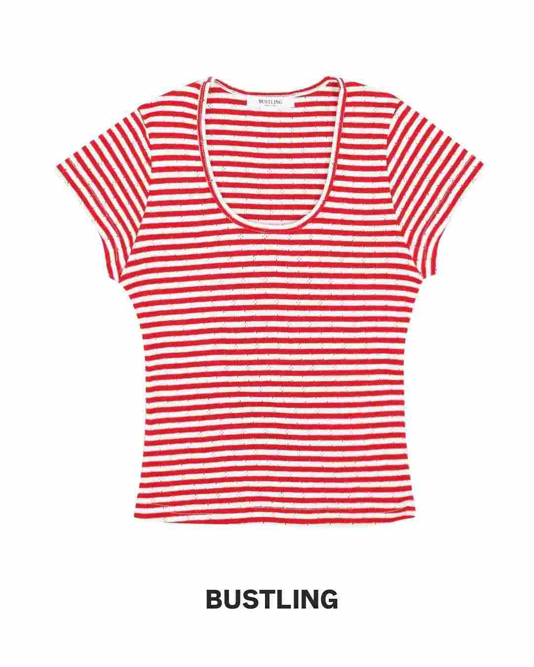 BUSTLING韓國直郵女裝新款25春夏休閑推薦職業人氣時尚熱賣T恤BUSTLINGT恤