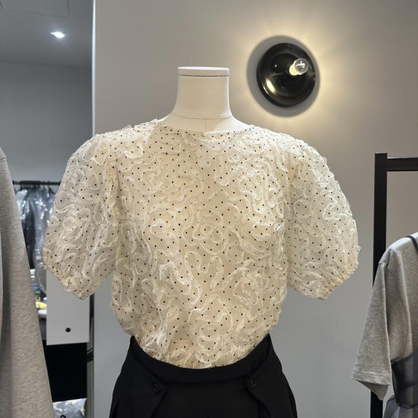 SOFTNESS韓國直郵女裝新品時尚職業25春夏真品休閑襯衫蕾絲衫Softness/Cosmic襯衫/蕾絲衫